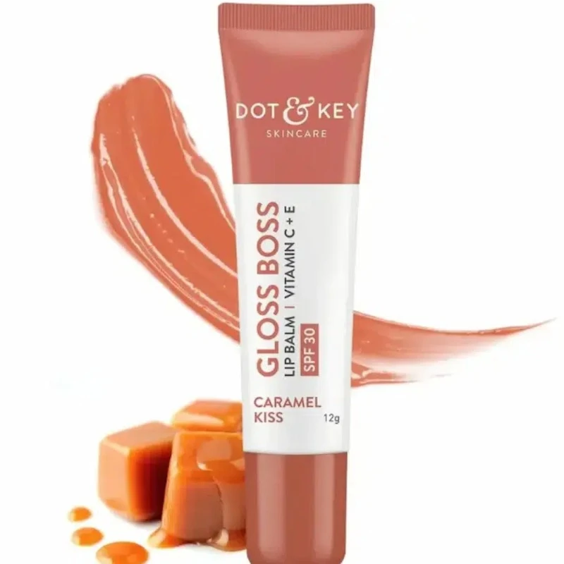 lip gloss vitamin c DOT & KEY Gloss Boss Lip Balm VitaminC+E SPF 30 Caramel Kiss